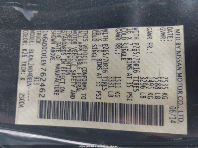 Nissan Frontier Sv Image 12