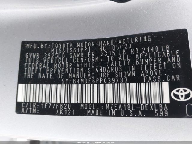 Toyota Corolla Le Image 8