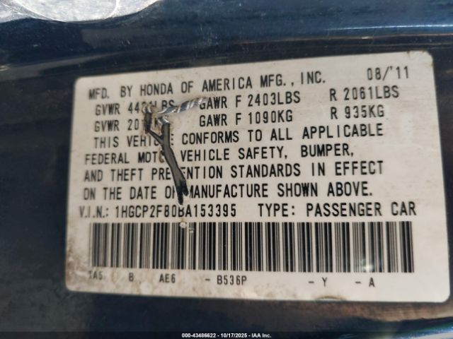 Honda Accord 2.4 Ex-l Image 12